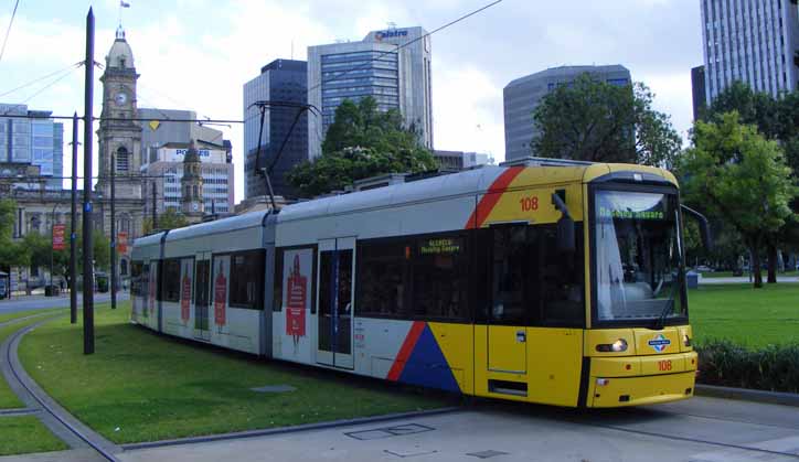 Adelaide Metro Bombardier Flexity tram 108